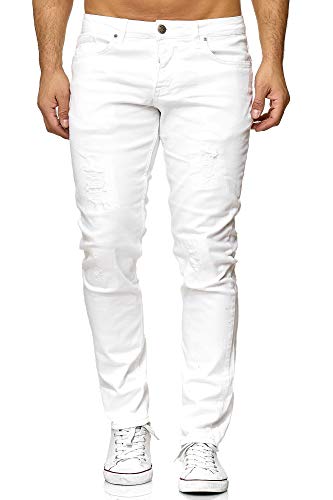 Elara Herren Jeans Destroyed Slim Fit Hose Denim Stretch Chunkyrayan...
