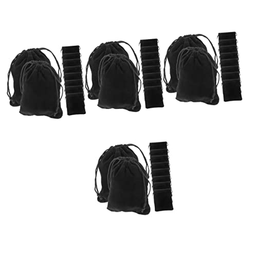 Hemoton 60 Pçs Bolsa De Flanela Bolso Para Joias Bolsos Com Cordão Para Armazenamento Bolsas Com Cor