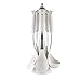 Price comparison product image Morphy Richards Dune 976039 5 Piece Utensil Set with Carousel Stand, Ivory Cream, Nylon
