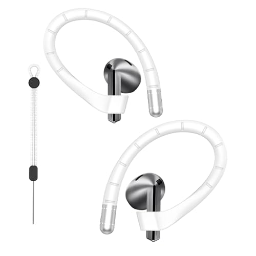 umvowuxa�C���[�t�b�NSamsung Galaxy Buds 3 Pro/Buds 3/Buds 3 FE ��p �`��L���`�^������ �C���[�t�b�N �����h�~ ���K�t�B�b�g �X�|�[�c�Ή� (�z���C�g)