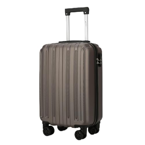 MALA DE VIAGEM BORDO PEQUENA ABS CRUZEIRO BRUXELAS 165 CADEADO INTEGRADO RODAS GIRO 360º MARROM