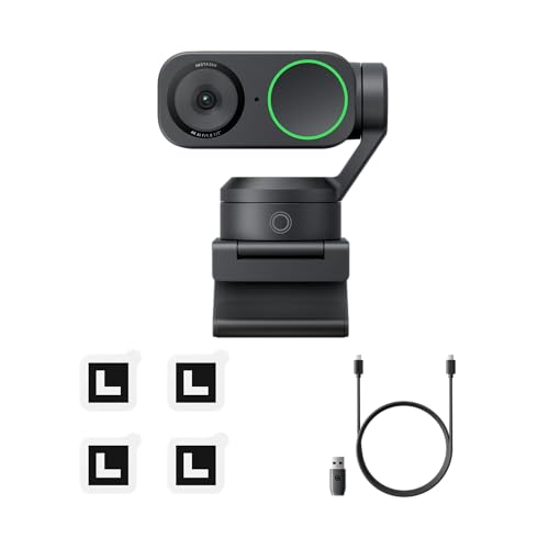 Image of Insta360 Link 2 PTZ Dual Axis Gimbal AI-Powered 4K Webcam with 1 /2 inch Sensor for Increased Detail, Pro Audio, Gesture Control, HDR, AI Tracking, Deskview and Streamer Mode - Built-in Privacy Protection