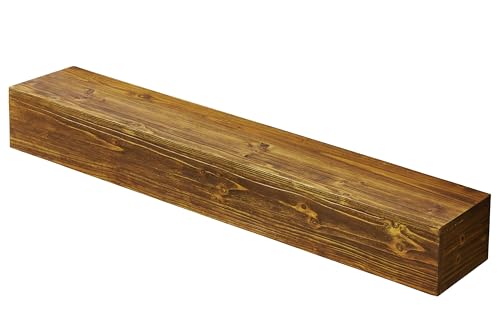 Mederlo 60' Rustic Wood Fireplace Mantel | Wall-Mounted & Floating Shelf for Home Decor