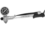 Trivio Pumpe Suspension/Shock Alu Schrader MTB - Silber Dämpferpumpe Fahrrad 20.5 bar (300 PSI) mit Manometer - Hochdruckpumpe für Federgabeln und Dämpfer Mountainbike - Fahrradpumpe mit Manometer - Federgabel Pumpe Fahrrad - MTB Dämpferpumpe, Gabel Pumpe