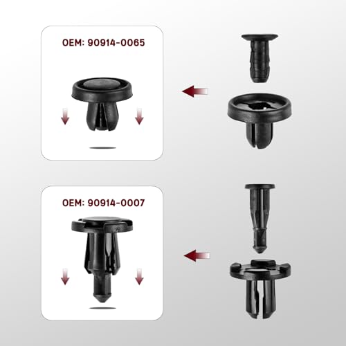Remaches de plástico para reparar pasos de rueda de Subaru BRZ y Ascent 5