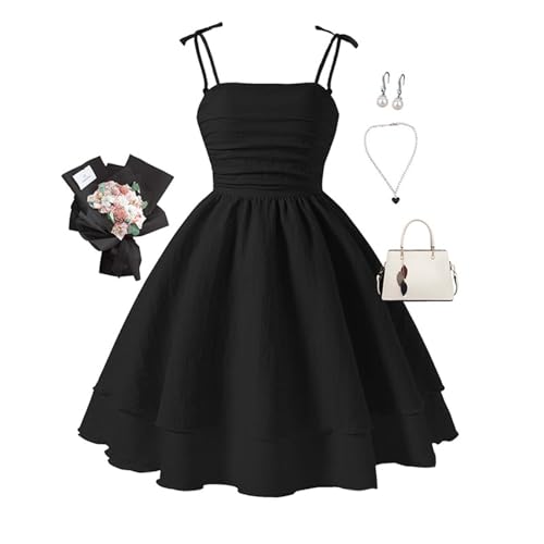 Girls Dresses Smocked Ruched A Line Swing Dress Flowy Layered Strap Midi Dress Casual Summer Cute Teen Girl Clothes2