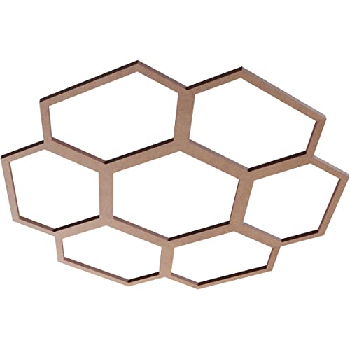 Image of Ekena Millwork 18 inchOD x 6 3 /8 inchID x 3 /8 inchT Florin Wood Fretwork Pierced Ceiling Medallion, Wood (Paint Grade)