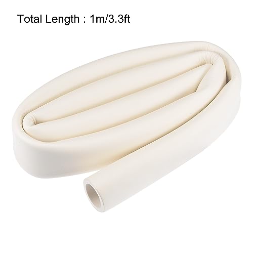 Image of uxcell Foam Tubing for Handle Grip Support, 25mm ID 35mm OD 1m Length White