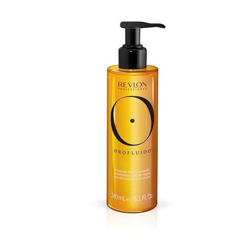 REVLON PROFESSIONAL OROFLUIDO RADIANCE ARGAN SHAMPOO, Shampoo Idratante e Lisciante con Olio di Argan, per la Lucentezza dei Capelli – 240 ml
