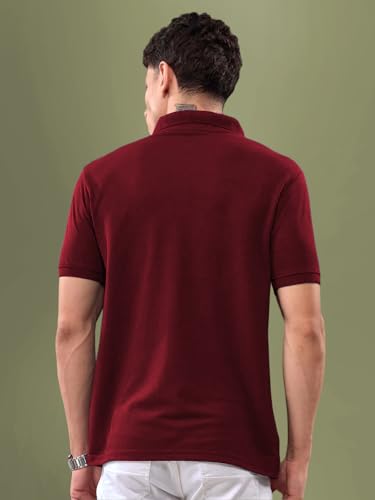 Image of Lux Nitro Mens's Cotton Polo T-Shirt | Half Sleeve Round Neck T-Shirt for Man | Solid Regular Fit