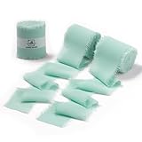 DORIS HOME Mint Green Chiffon Ribbon for Flower Bouquet, 2