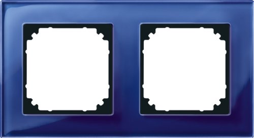 Preisvergleich Produktbild Merten 489278 M-PLAN-Echtglasrahmen, 2fach, Saphirblau