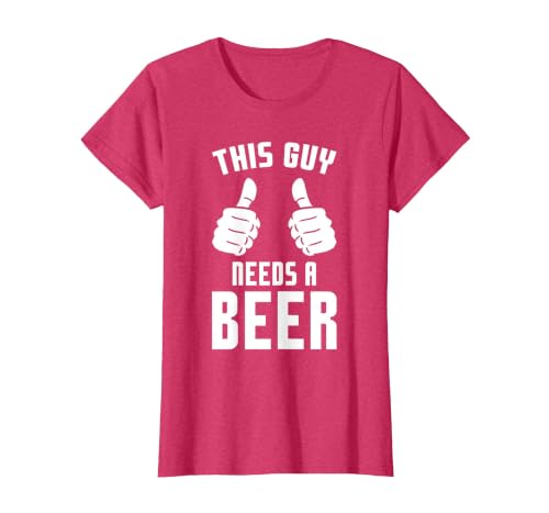 Oktoberfest Funny Guy Needs A Beer Alcohol Drinking Brewery T-Shirt, Women, Red Heather, XX-Large
