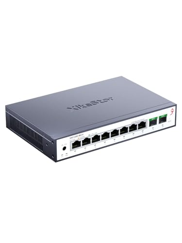 Image of 10 Port 2.5G Unmanaged Ethernet Switch,2x10G SFP+, 8x2.5 RJ45 Gigabit Network Switch, Robust Home Network Switch,Surpassing Basic Ethernet Splitter, Plug & Play, Desktop /Wall-Mount