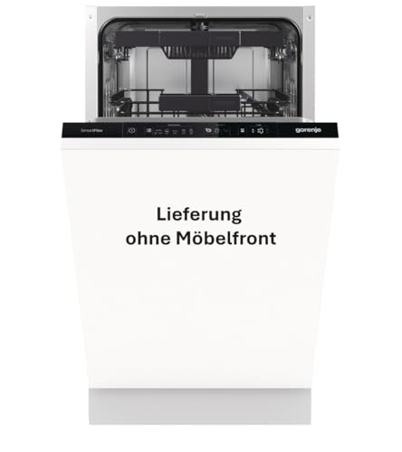 Gorenje GV561C10 Vollintegrierbar Geschirrspüler/45 cm/5 Programme/10 Maßgedecke/15 Min Schnellwaschgang/MultiClack/Warmwasseranschluss/Dritter Sprüharm/TotalDry/Einbaumaße (BxHxT): 44 8 ×81 5× 55cm
