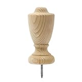 WADDELL Traditional Post Top 6'H w/Pre-Installed Screw | Pressure Treated Weather Resistant Unfinished Pine Wood Post Topper | DIY Outdoor Decor Accessories for Porch, Deck, Fence, Mailbox, Lamp