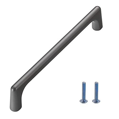 1 Unités Poignées de meuble Alliage de zinc Poignée de cuisine Noire gris Poignée de Tiroir en Boutons de Tiroir Armoire Poignees de Porte de Meuble pour Cuisine (Centre Distance:96mm) Cover