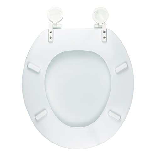 Abattant WC en MDF blanc Wirquin Woody Paramount forme U