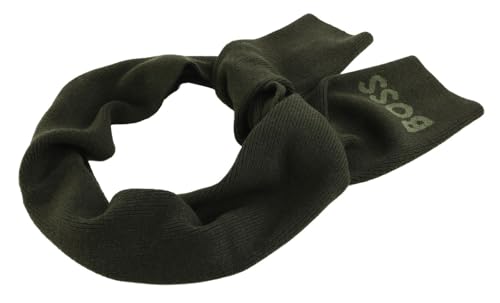 Écharpe BOSS Elios Knitted Scarf homme tricot vert olive