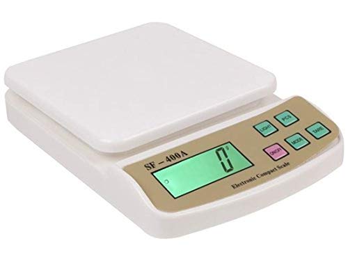 BLISSY HOME Portable Electronic Multipurpose Digital 10 Kg Square Kitchen Weight Scale Machine with Tare Function Measure for Measuring Fruits, Spice, Food and Vegetable
