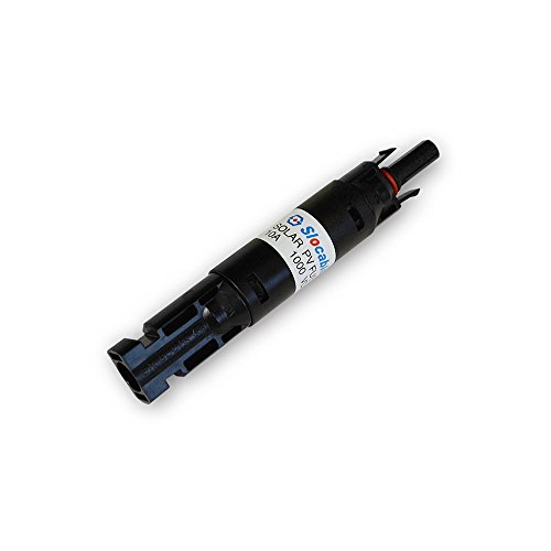 Renogy 10A Male and Female Connector Waterproof in-Line Fuse Holder, w, Black - image 1