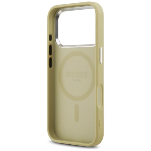Coque Guess Glitter Triangle Logo MagSafe pour iPhone 17 Pro Gold - vue 8