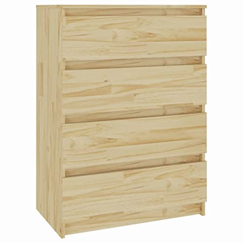 vidaXL Bois de Pin Massif Armoire d'Appoint Commode Armoire de Rangement Meuble de Rangement Chambre à Coucher Intérieur 60x36x84 cm