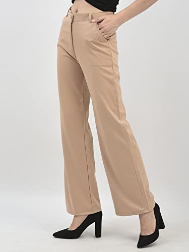 Image of Elendra Women Lycra - Bootcut Trousers Pant Wide Leg