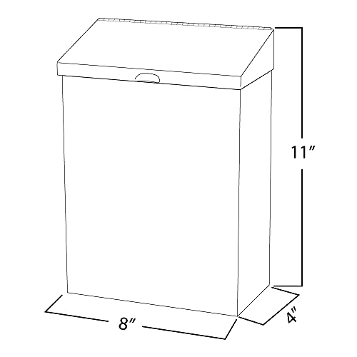 Hospeco - GID-HOSND-1W ND-1W White Metal Feminine Hygiene Receptacle - Thumbnail 6