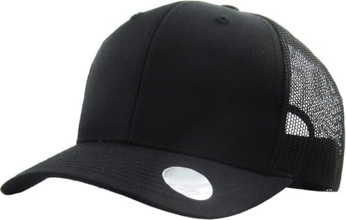 Image of Classic 6 Panel Cotton Twill Mesh Trucker Cap Hat Adjustable Snapback Hat