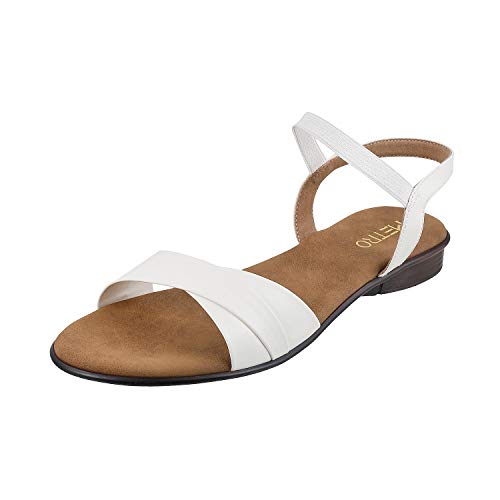 Metro Womens White Fashion Sandals-7 UK (40 EU) (33-295) (B07JJ8ZC7P) Amazon Price History, Amazon Price Tracker
