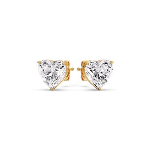 Fascinating Diamonds 1 Carat Heart Shaped Stud Earrings