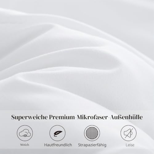 Aisbo Bettdecke 155x220 Ganzjahresdecke für Bett - Decke 155 x 220cm Steppbettdecke 300GSM, Schlafbettdecke 155x220 cm Warm für Winter… – Ansicht 4
