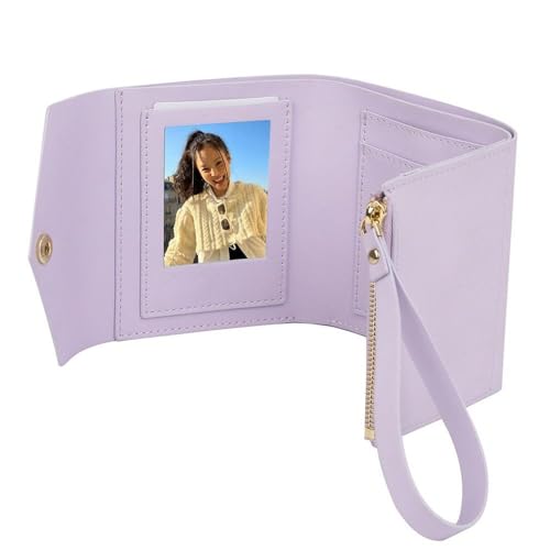 PU Purse 3-inch Photo Storage Case Game Card Women Credit Bank Card Holder Purple4
