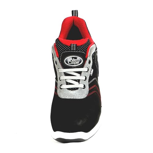 Allen Cooper 1691 Popcorn Mould Steel Toe Leather Safety Shoe (11) Black/Red