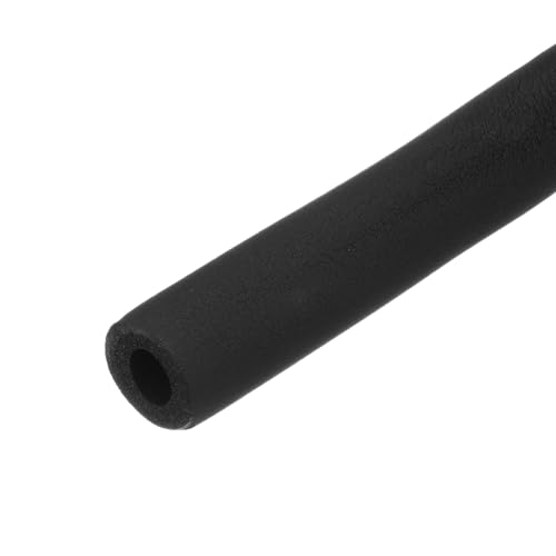 M METERXITY Pipe Insulation Foam Tube, 5/8(16mm) ID x 6Ft Pipe Cover Wrap Roll, Hollow Pipe Cover for AC Unit/Guitar Stands/Exercise Machine Handle/Roof Rack [Black]