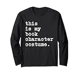 This is My Book Character Costume Halloween Funny Kid Adult Long Sleeve T-Shirt