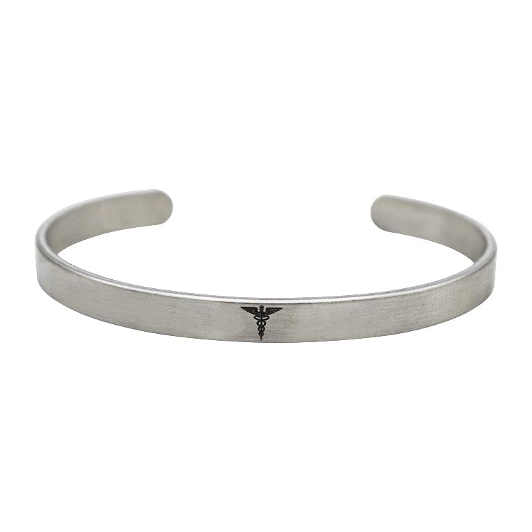 BariatricPal Gastric Surgery Medical Alert Adjustable Bracelet Cuff - Silver2