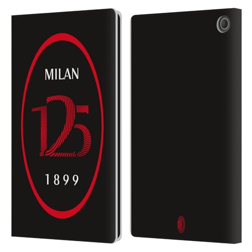 Étui AC Milan Amazon Fire Max 11 en cuir noir célébrant le 125e anniversaire
