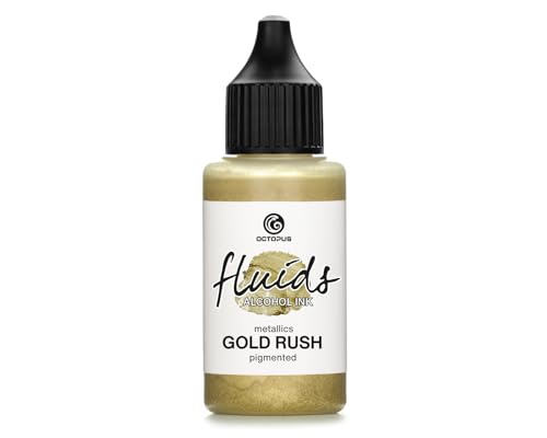 30ml Fluids Alcohol Ink GOLD RUSH, Alkoholtinte für Fluid Art und Resin, gold