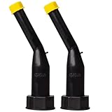 EZ-POUR Rigid Spout Replacement and Vent kit (2 Pack) | 45° Angled Spout Fits 1-3/4' Openings | Compatible with all EZ-POUR Adapters | Fits Newer “Capless” Vehicle Gas Tanks, Water Jug Or Gas Cans | Replacement Spout Kit (80080)