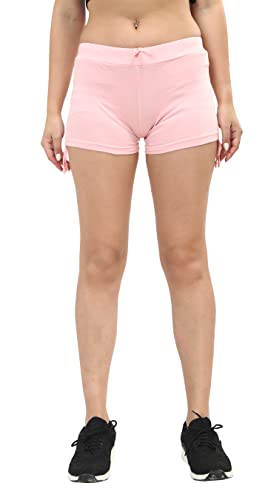 Image of TWGE Womens Cotton Hot Shorts - Short Pants for Ladies Stretchable Athletic Shorts Comfortable Fit with Elastic Waistband - Active Wear Ideal for Gym Yoga & Nightwear