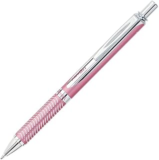 Pentel Bl407-A Energel Liquid Długopis Żelowy Sterling z Mechanizmem naciskowym, Srebrna Obudowa Metalowa, Średnica Kulki 0,7 mm = Grubość Kreski 0,35 mm, Kolor Czarny
