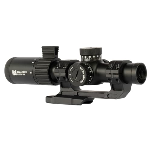 Monstrum Challenger Micro 1-6x LPVO Scope | with HD Glass and Deadlock Scope Mount | Black | BDCB1 Reticle