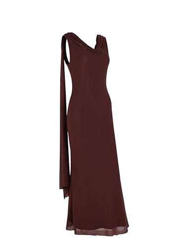 Image of Parthea Women's Summer Formal Wedding Guest Dresses Sleeveless Backless Long Elegant Evening Party Maxi Bodycon Dress