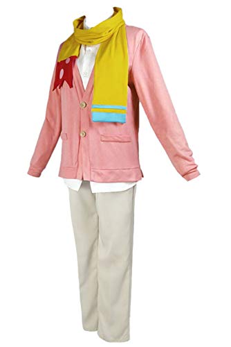 Mitsuba Sousuke Cosplay Costume Outfit Sweater Shirt Pants Scarf Earring Set Halloween Uniform Pink