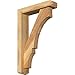 Ekena Millwork BKT0402X16X24BOA04RWR Balboa Craftsman Rough Sawn Bracket w/Offset Brace, Western Red Cedar