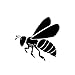 Stickers pour Voiture 15.1CM * 15cm Autocollants Voiture décalque de Vinyle Bee Hornet Wasp Noir/Argent Stickers pour Voiture (Color Name : Black)