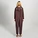 Pajamas Sherpa Lined onesie Solid Color Zip Up Long Sleeve Hooded with Goggles Fashion Thermal Casual Fall Winter