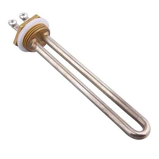 DERNORD Elemento de calefacción de 1000 W, 220 V, calentador de agua eléctrico de 2.5 cm, rosca BSP, brida de cobre